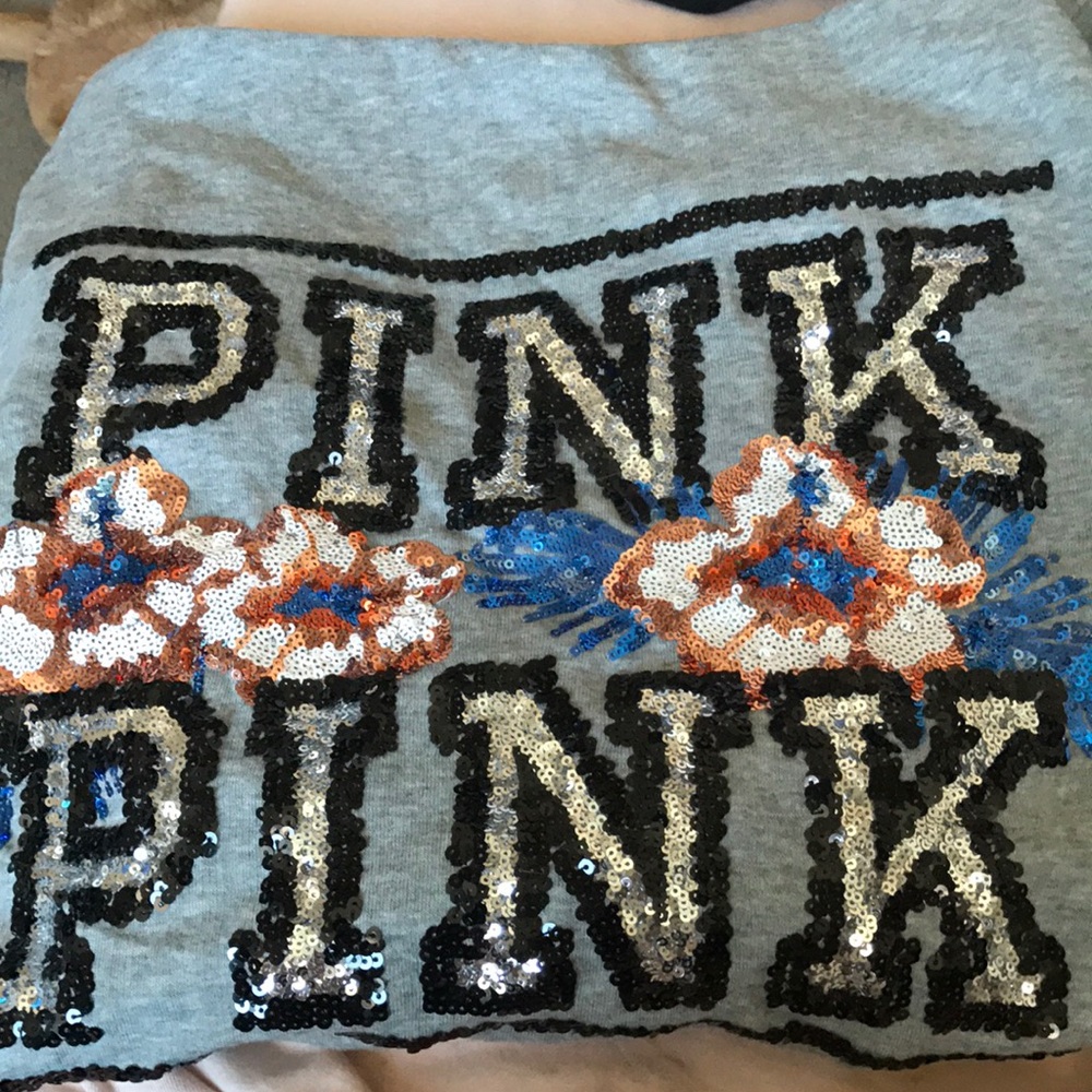 Victoria's Secret zip up hoodie sequined Medium